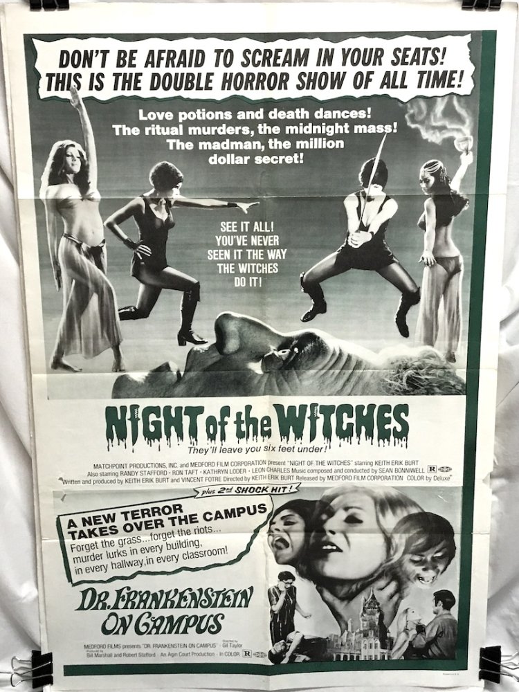 Double Feature Combo Poster (1970) Night of the Witches & Dr